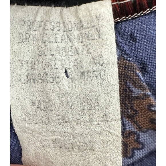 Vintage Tango Mango Flare Dress Size M Womans BlueTan Button down Sleeveless - Picture 8 of 8